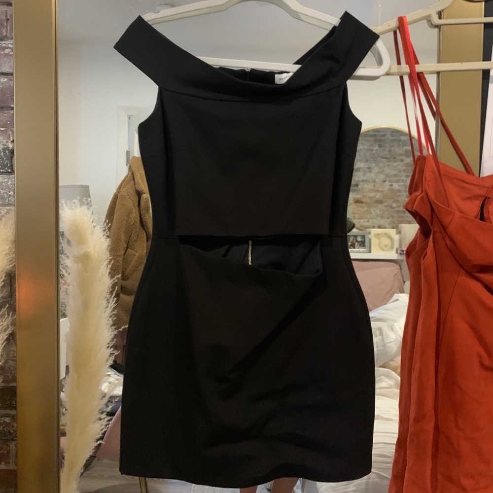 Bec and bridge mini safari cocktail dress, black